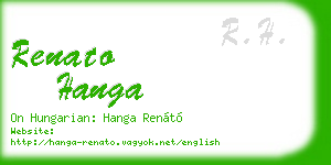 renato hanga business card