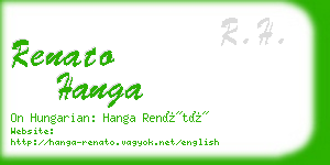 renato hanga business card